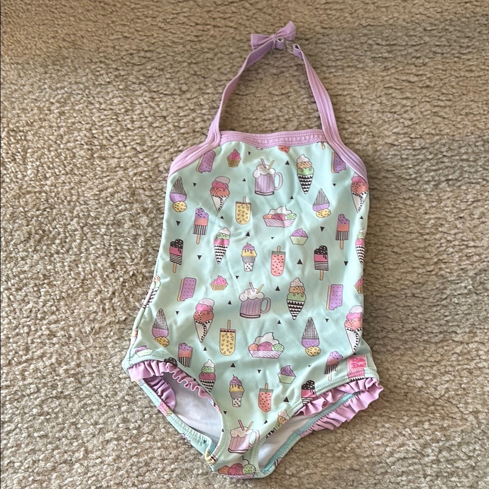 Ice Cream Print Halter Swimsuit